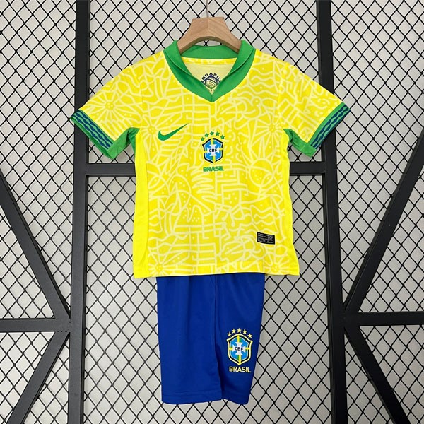 Camiseta Brasil Replica Primera Ropa Niño 2024